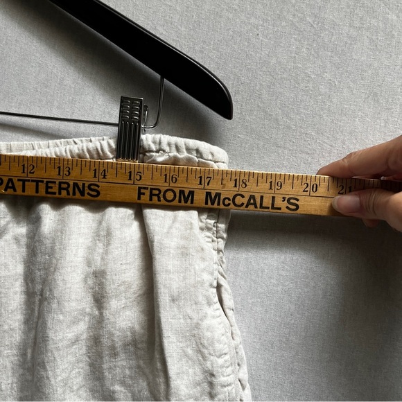 H&M Women’s Cream Linen wide leg Pants Sz 14 - Picture 6 of 9